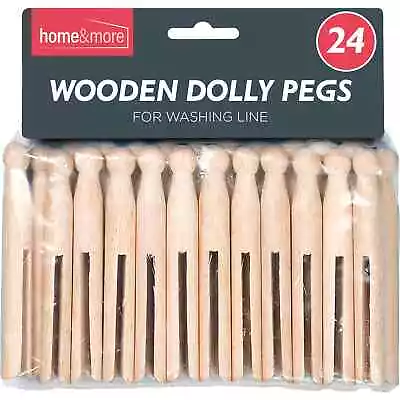 24-144 Wooden Dolly Pegs Clothes Washing Line Traditional Laundry Natural Craft • £3.99