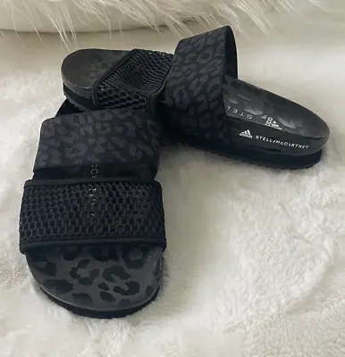 Adidas X Stella McCartney Women Stella-Lette Slides Sandals Black EF2229 Size: 6 • $59