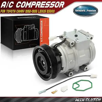 A/C Compressor With Clutch For Toyota Camry 1992-1993 Lexus ES300 1993 V6 3.0L • $141.99