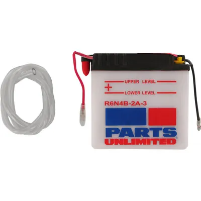 Parts Unlimited 6V Conventional Battery #6N4B-2A3 (R6N4B-2A-3) • $25.21