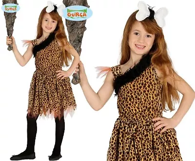 £15.99 • Buy Childs Cavewoman Fancy Dress Costume Kids Girls Cavegirl Cave Girl Outfit Fg