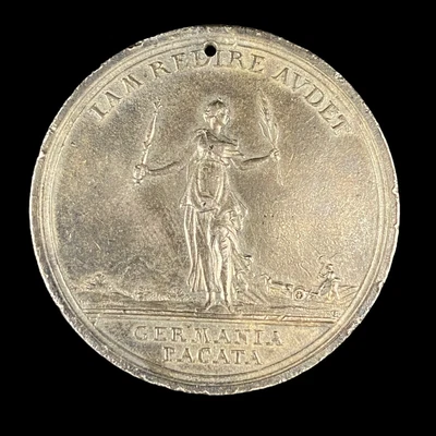 $49.99 • Buy Antique 1763 Treaty Of Hubertusburg Silver Bronze Peace Medal Commemorative