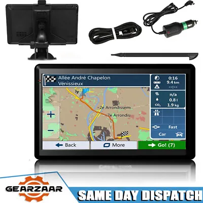 7  Car Truck Sat Nav GPS Navigation Free Lifetime UK&EU Maps Touch Screen NEW • £41.88