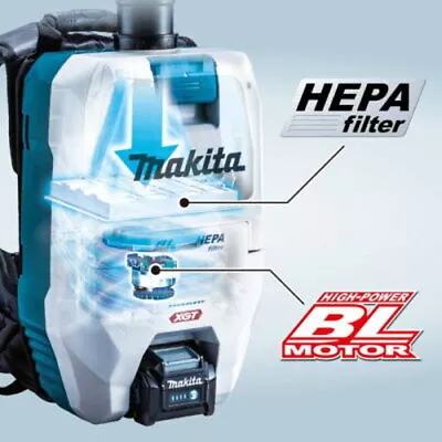 Makita VC008GZ 40V Vacuum Cleaner Backpack Type 2L 195W 60dB Body Only Powerful • $378.50