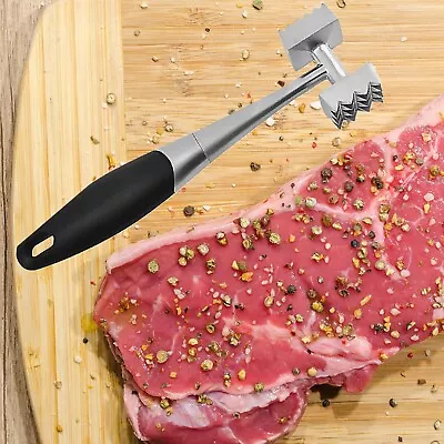 Stainless Steel Meat Tenderizer Steak Chicken Beef Hammer Kitchen Mallet Tool • £7.99