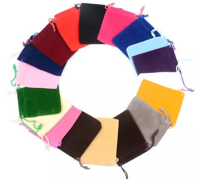 (10 PACK) VELVET GIFT POUCH BAGS Jewelry Organizer Wedding Drawstring Party Bag • $7.95