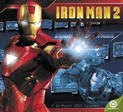 Iron Man 2 16 Month 2011 Wall Calendar New Sealed Monthly Marvel Avengers • $7.96