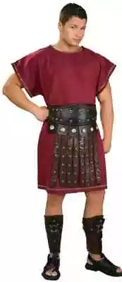 Burgundy Tunic Roman Gladiator King Emperor Fancy Dress Halloween Adult Costume • $36.85