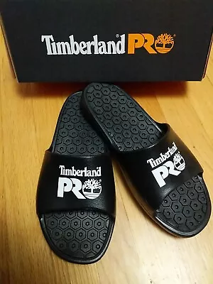 Timberland PRO Men's Slide Sandals Black/White Anti-Fatigue Technology Size 7-15 • $40.49