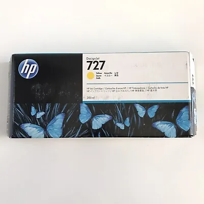 Genuine HP 727 Yellow 300ml F9J78A DesignJet T1500 T920 T2500 (Retail Box) 2020 • $59.99