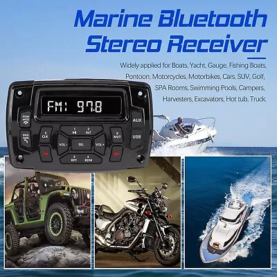 Bluetooth Stereo Radio Boat Marine Receiver AM FM System USB/AUX MP3 Player Kit • $59.99