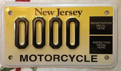 New Jersey MOTORCYCLE License Plate Sample Biking Harley Moto Guzzi Ducati BMW • $59.99