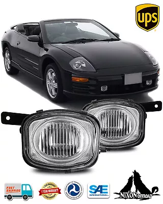 Fog Lights For 2000 2001 2002 Mitsubishi Eclipse Driving Bumper Lamps Clear Lens • $39.99