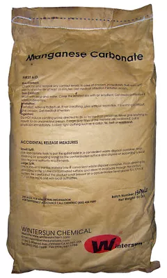 Manganese Carbonate [CAS_598-62-9] 93+% Rosy/ Light Brown Powder 50 Lb Bag • $214