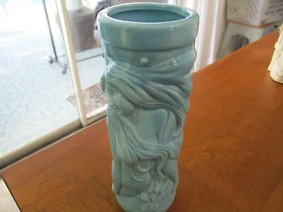 Vintage 60's-70's Mermaid Tiki Mug Vase Orchids Of Hawaii Japan R99 Blue 7.5  • $24.99