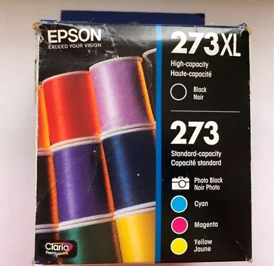 Epson 273XL Black & 273 Yellow Magenta Cyan Photo Black  5 /pack Exp 04/2024 • $35.99