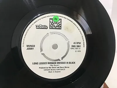 Mungo Jerry Long Legged Woman Dressed In Black 7  Vinyl 1974 • £0.99