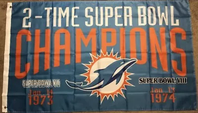 Miami Dolphins Super Bowl Flag 3x5 • $14.99