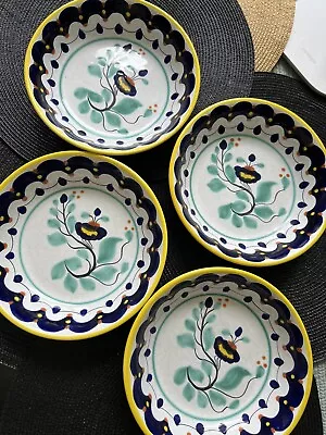 Juan F Guerrero -Dolores MEXICO 8” Hand Painted Ceramic Bowls SET OF 4 • $40
