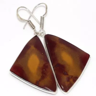 925 Silver Plated-Mookaite Ethnic Gemstone Handmade Earrings Jewelry 2.3  JW • $3.99