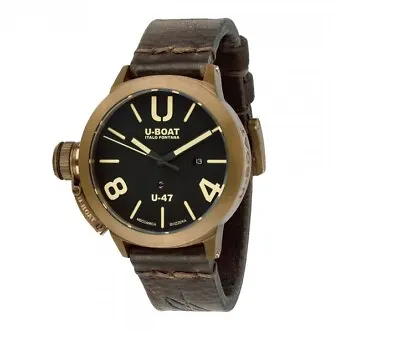 U-Boat Classico U-47 47mm Brown Bronze Case With Brown Leather Strap Men's Wrist • $2000