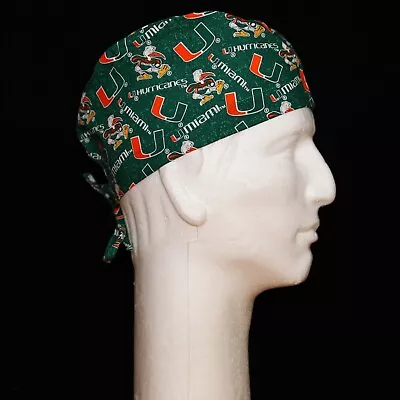 University Of Miami On Green Theme Scrub Hat • $12.50