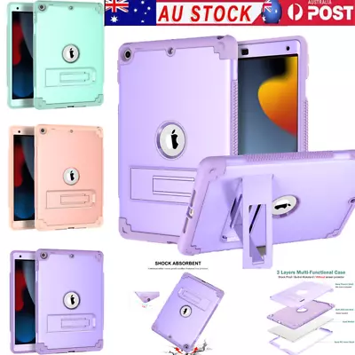 $23.99 • Buy For IPad 9th 8th 7th 6th 5th Gen Kids Shockproof Heavy Duty Stand Case Cover AU