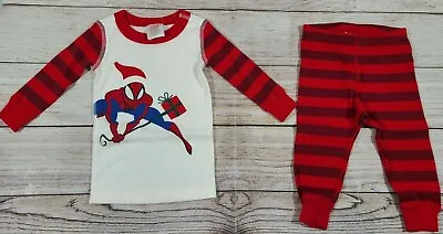 Hanna Andersson Marvel Kid's Spider-Man Pajama Set 12-18mths Holiday Christmas • $19.99