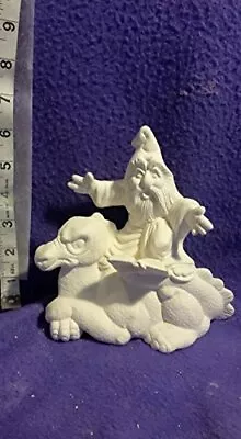 Wizard Sitting On Dragon 6  Ceramic Bisque Ready To Paint • $26.44