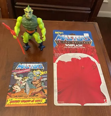 WHIPLASH HE-MAN MASTERS OF THE UNIVERSE - COMPLETE W/ CARD BACK & MINI COMIC     • $36.99