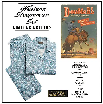 Ralph Lauren RRL Limited Edition Paisley Print Sleep Set Pajamas New $695 • $449.10