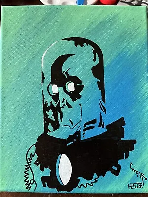 Mr Freeze 8x10 Mixed Media Canvas Painting  Batman Rouge Acrylic Painting • $59.99