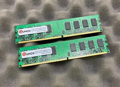 £14.99 • Buy 4GB Kit (2 X 2GB) QUMOX CL6 DIMM PC2-6400U 800MHz DDR2 Computer Memory RAM
