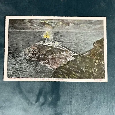 Vintage Postcard South Stack Lighthouse By Moonlight Holyhead Ac • £0.99