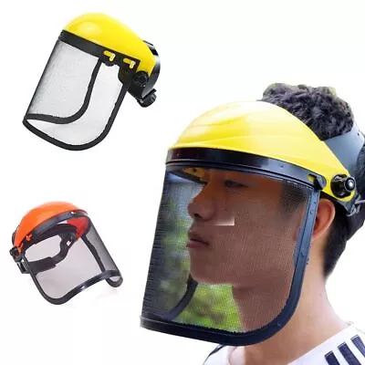 Chainsaw & Trimmer Brow Guard Safety Visor Face Clear And Mesh Sheild Protector. • £8.23