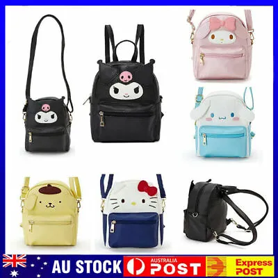 Kuromi My Melody Cinnamoroll PU Leather Shoulder Bag  Backpack Crossbody Handbag • $26.99