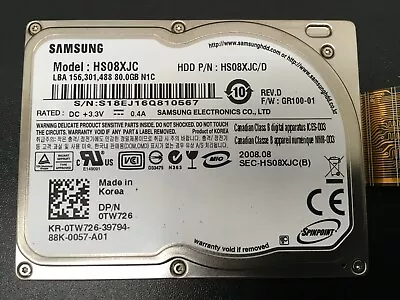 Samsung HS08XJC 1.8  Micro CE  Drive 80GB Hard Drive HDD • $25.95