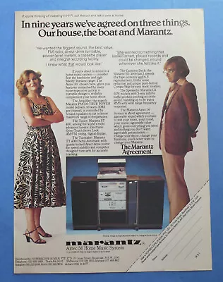 1980 Vintage Ad MARANTZ Aztec 50 Home Music System Amplifier Tuner Speakers Deck • $10