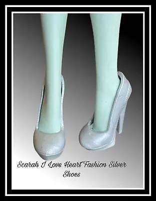 Monster High Scarah Screams I Heart Love Fashion Silver Shoes Heels • $11.96