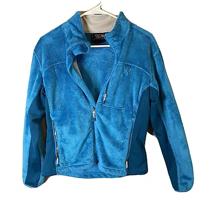 Mountain Hardwear Women's Medium Blue Pyxis Tech Jacket Deep Pile Fleece OL4747 • $26.37