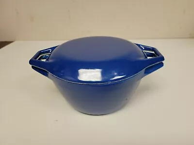 Denmark Morso Blue Enameled Cast Iron Covered Dish  • $44