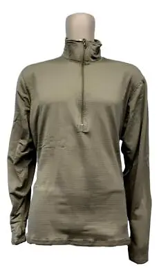 GI ECWCS Gen III  Level 2 Grid Fleece Underwear 1/2 Zip Top Tan 499 • $36.99