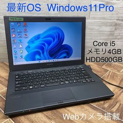 $153.50 • Buy SONY VAIO VPCSB4AJC Windows11 Pro Core-i5 Memory 4GB HDD500GB Black Laptop