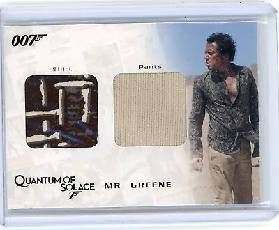 Mr. Greene 2009 Rittenhouse James Bond Archives #qc07 Double Relic Card 458/725 • $10.99