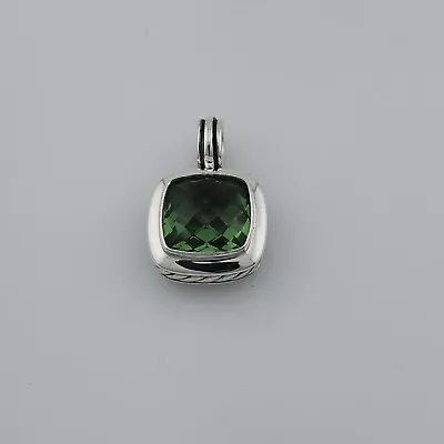 David Yurman Sterling Silver 925 Albion Pendant With 14mm Prasiolite • $200