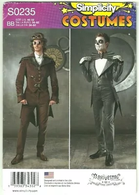 Mens L XL 2XL Chest 46-52  Arki Vestry Steampunk Costume Sewing Pattern • $19