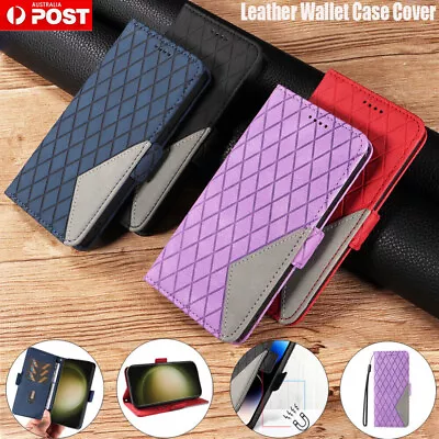 For Samsung S24 Ultra Plus S23 FE S22 S21 Note20 Case Leather Flip Wallet Cover • $12.99
