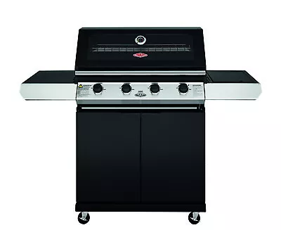 New  Beefeater 1200 Series Black Enamel 4 Burner BBQ & Trolley W/ Side Burner C • $1099