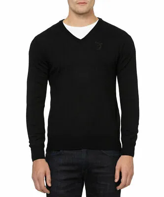 Versace Collection Wool V-neck Sweater Sz L Blue • $119