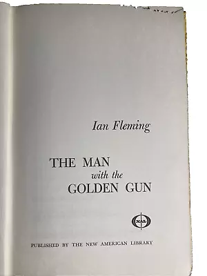 The Man With The Golden Gun By Ian Fleming~USED~1965 Ex Library Hardback • $8.95